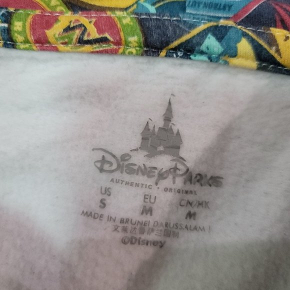 disney parks mickey mouse zip up hooded sweat shirt embroidered nautical compus - Picture 3 of 6